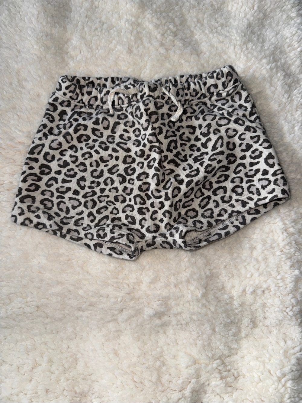 Old Navy Cream and Black Leopard Print Shorts